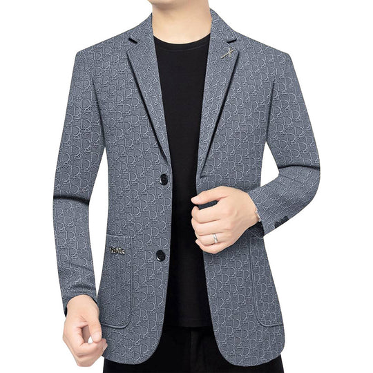 Herren Modernes Einreihiges City-Blazer mit aufgesetzten Taschen und leichter Halbfütterung Shop Nory