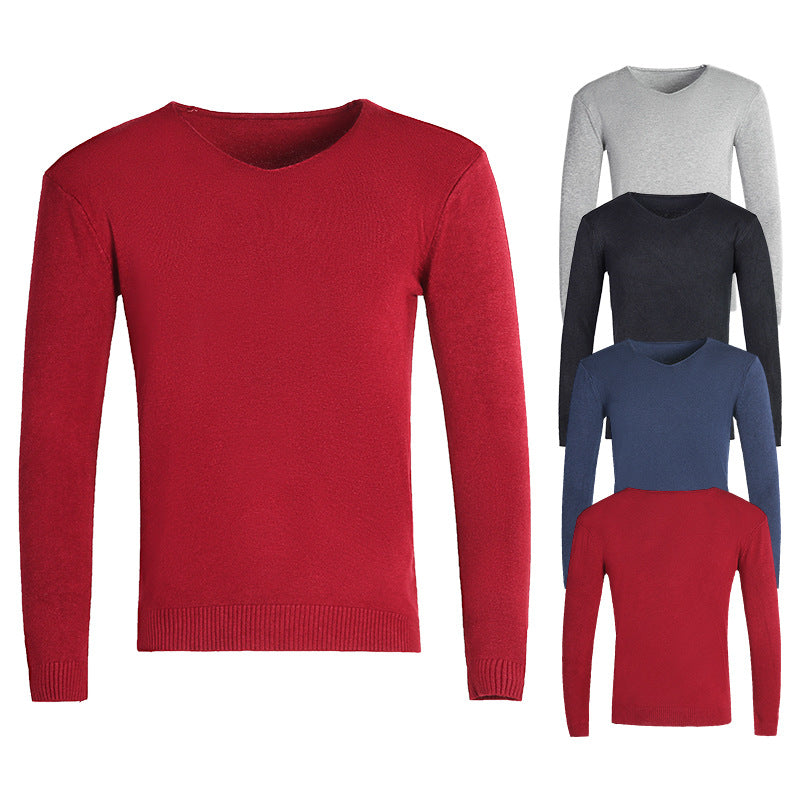 Herren klassischer V-Ausschnitt Pullover