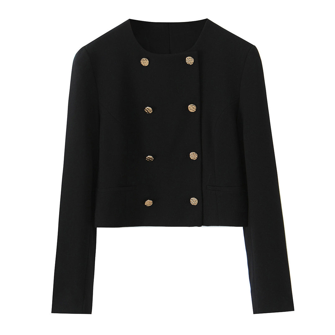Damen Elegant-weit geschnittene Anzughose mit Bügelfalte und dekorativem Kettengürtel Shop Nory