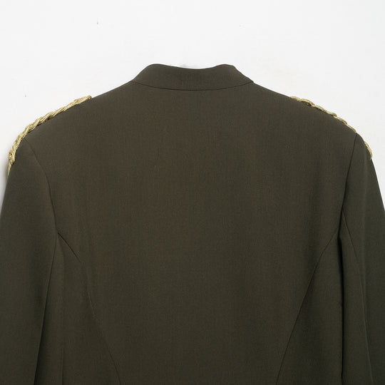 Damen Cropped Militärjacket mit Stehkragen, goldener Schulterkordel und Zierknopfleiste Shop Nory