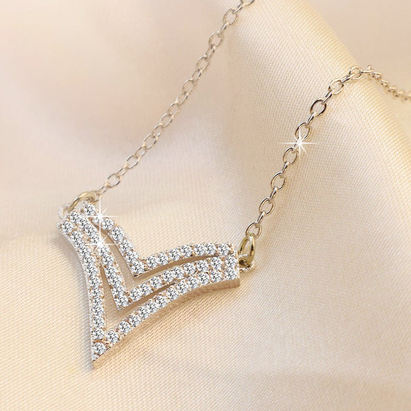 Damen elegante und funkelnde Halskette Shop Nory