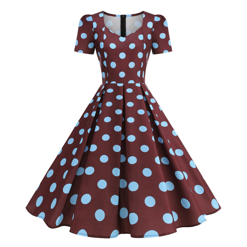 Damen Freizeitkleid mit floralem Design und schwingendem Rock