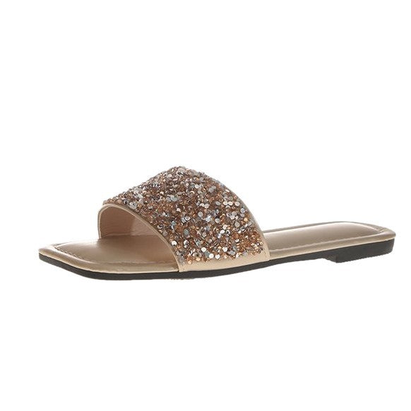 Damen elegante Strass-Pantoletten Shopnory