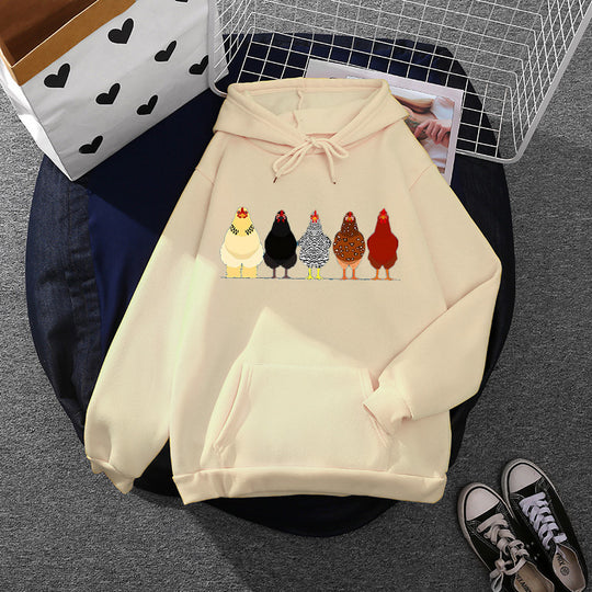 Damen nan oversized Kapuzenpullover mit Kängurutasche und süßem Avocado‑Toast-Print Shop Nory