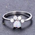 Damen Ring mit hochwertigem opalisierendem Stein und funkelnden Zirkonia-Shop Nory