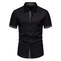 Herren Kurzarmhemd mit kontrastierenden Details und klassischem Schnitt Shopnory