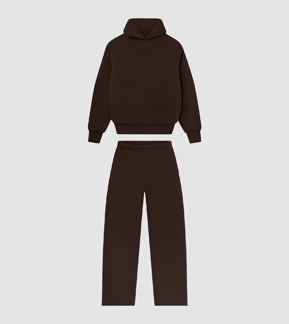 Unisex nan gemütliches Loungewear-Set mit hohem Rollkragen, relaxed-fit Sweatshirt und gerader Sweatpants Shop Nory