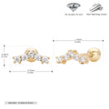 Damen Ohrstecker mit funkelnden Zirkon-Akzenten aus 925 Sterlingsilber Shop Nory