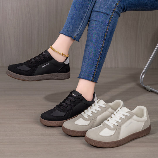 Damen nan retro-inspirierter Freizeit-Sneaker mit Veloursleder-Overlays, gepolsterter Fersenpartie und profiliertem Gummiaußensohle Shop Nory
