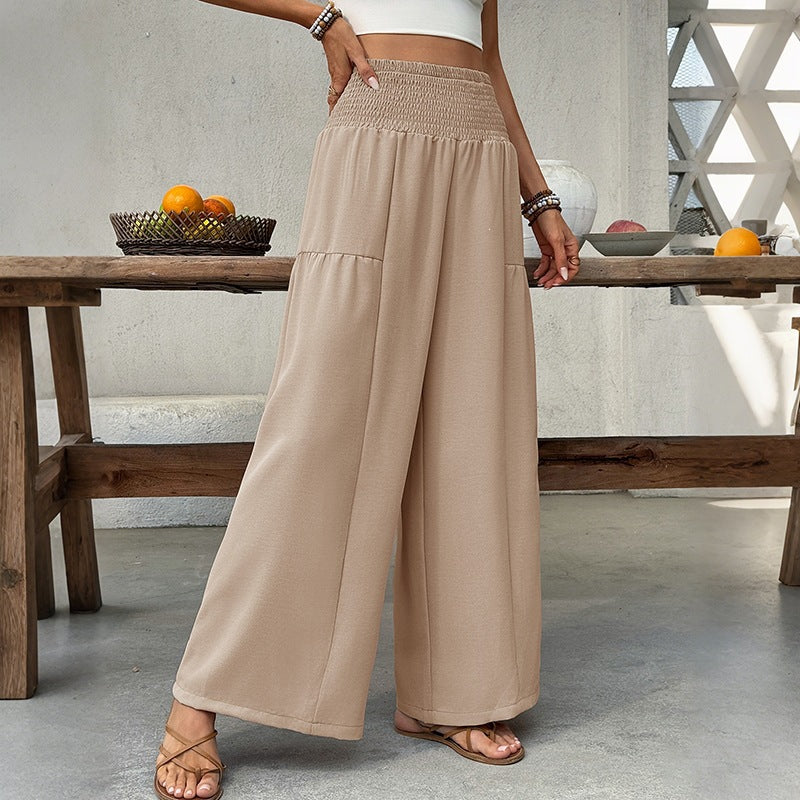 Damen Leichte Culotte-Hose mit elastischem Smokbund, weitem Bein und fließendem Sommerjersey Shop Nory