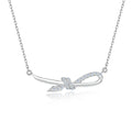 Damen Halskette mit elegantem Schleifenmotiv und funkelnden Zirkonia-Steinen Shop Nory