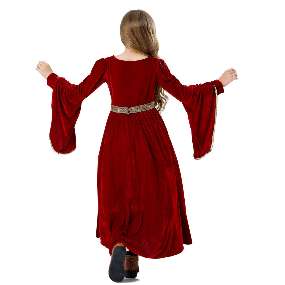 Mädchen Märchen Samtkleid mit eleganten Details Shop Nory