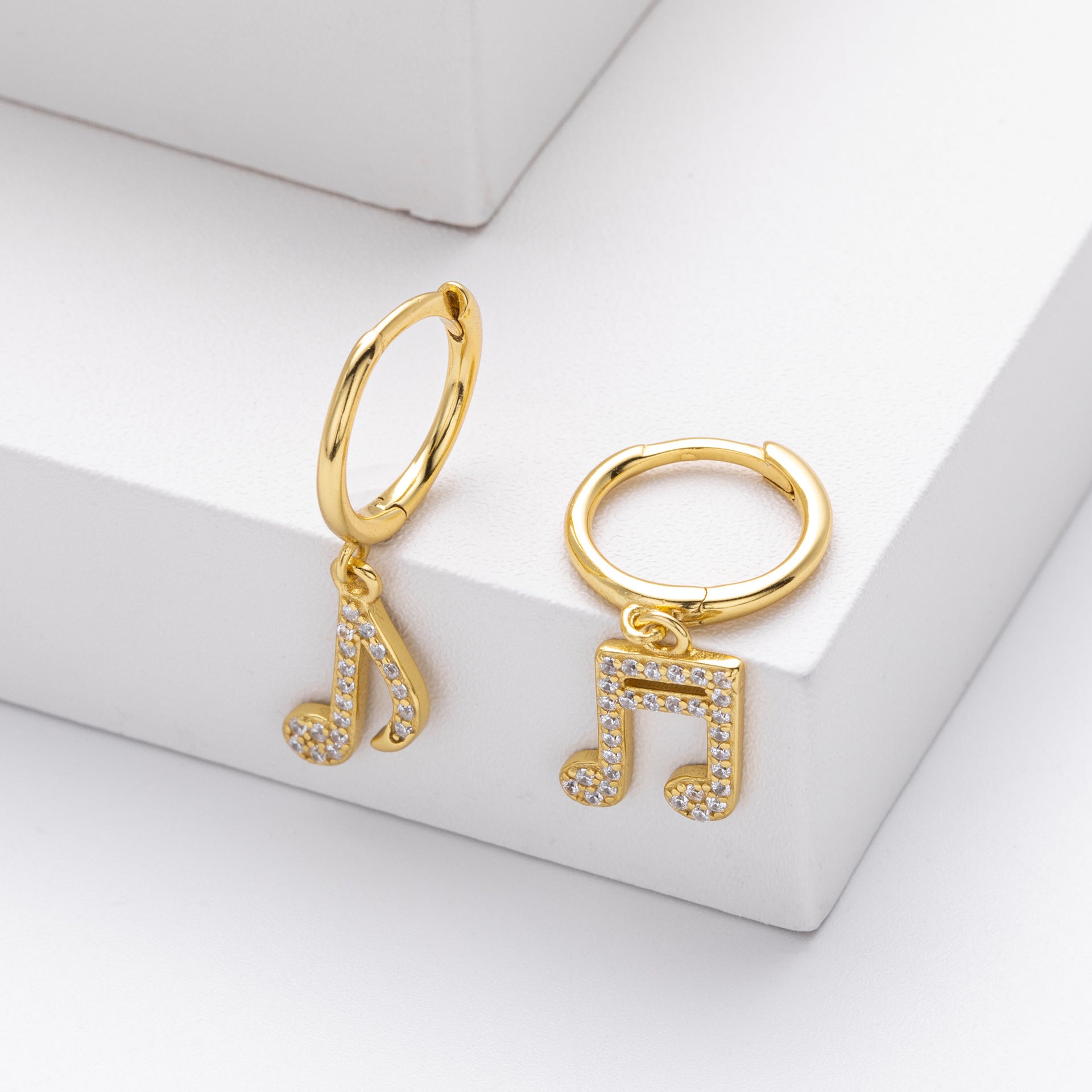 Damen Ohrhänger mit musikalischem Notenmotiv aus 925 Sterling Silber Shop Nory