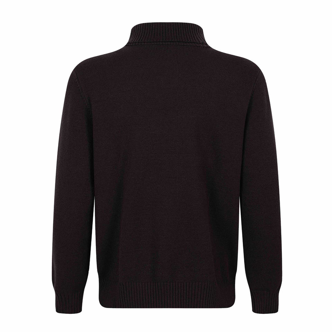 Herren Strickpullover mit asymmetrischer Knopfleiste und hohem Stehkragen Shop Nory