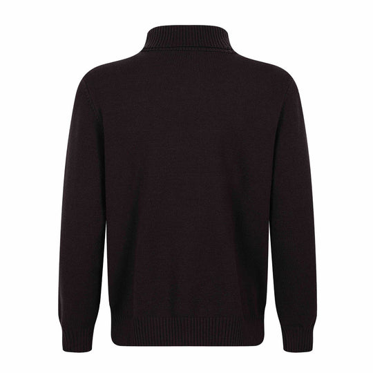 Herren Strickpullover mit asymmetrischer Knopfleiste und hohem Stehkragen Shop Nory