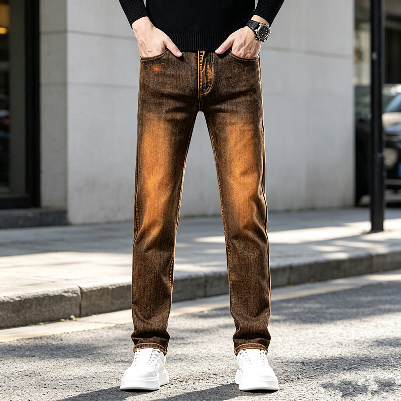 Herren Slim-Fit Jeans mit modischem Used-Look Shop Nory