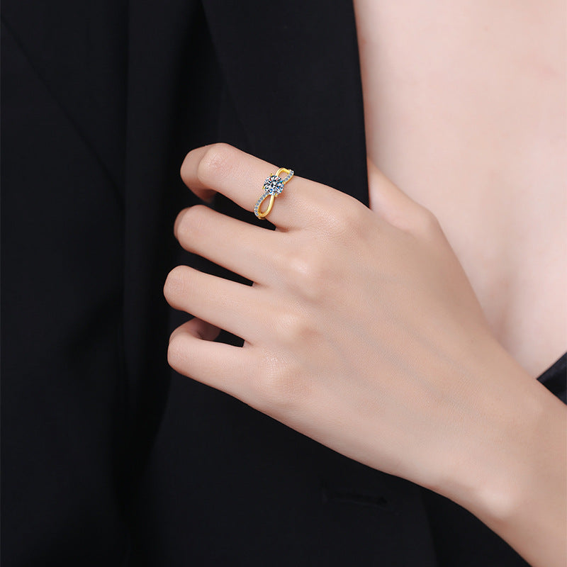 Damen zierlicher Zirkonia-Ring mit elegantem Design Shop Nory