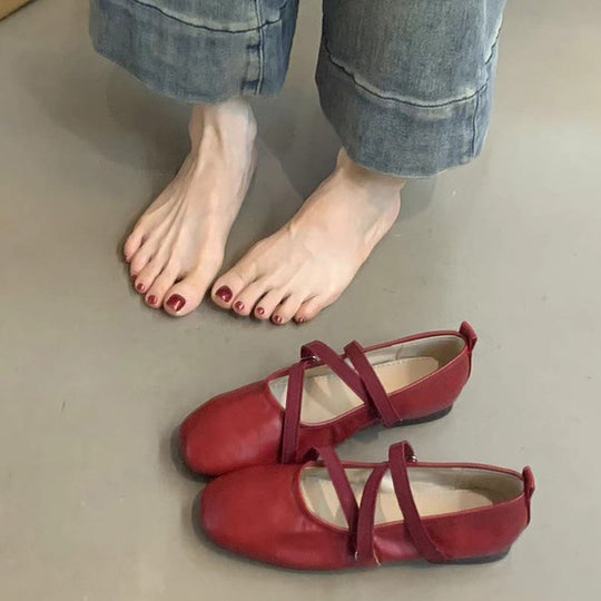 Damen Ballerinas mit modernem Riemchendesign und komfortabler Sohle