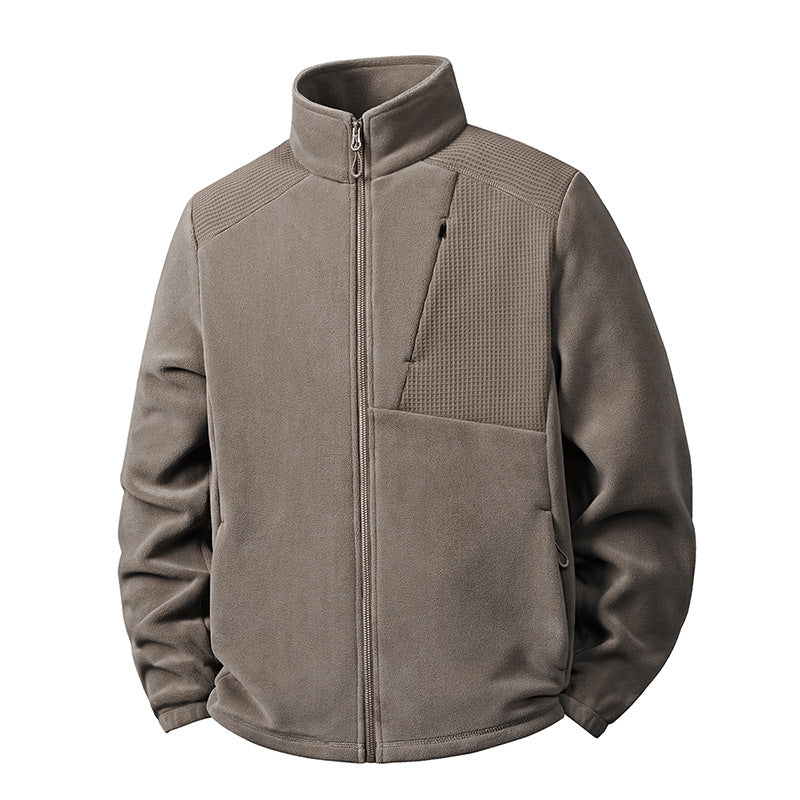 Herren Fleecejacke mit Stehkragen und verstärkten Schulterpaneelen Shop Nory