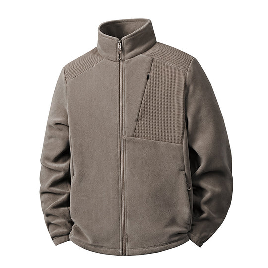 Herren Fleecejacke mit Stehkragen und verstärkten Schulterpaneelen Shop Nory