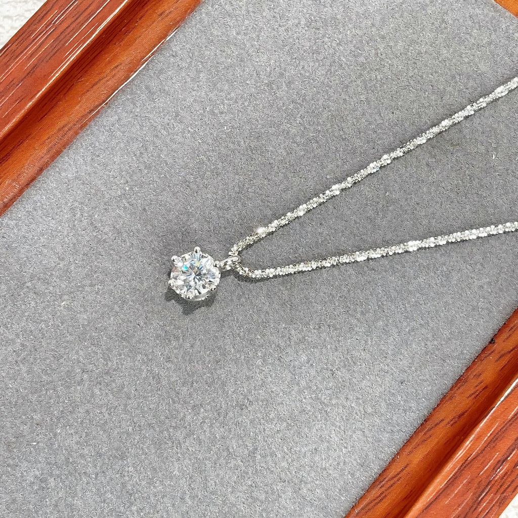 Damen Halskette mit funkelndem Kristallanhänger und feiner Gliederkette Shop Nory