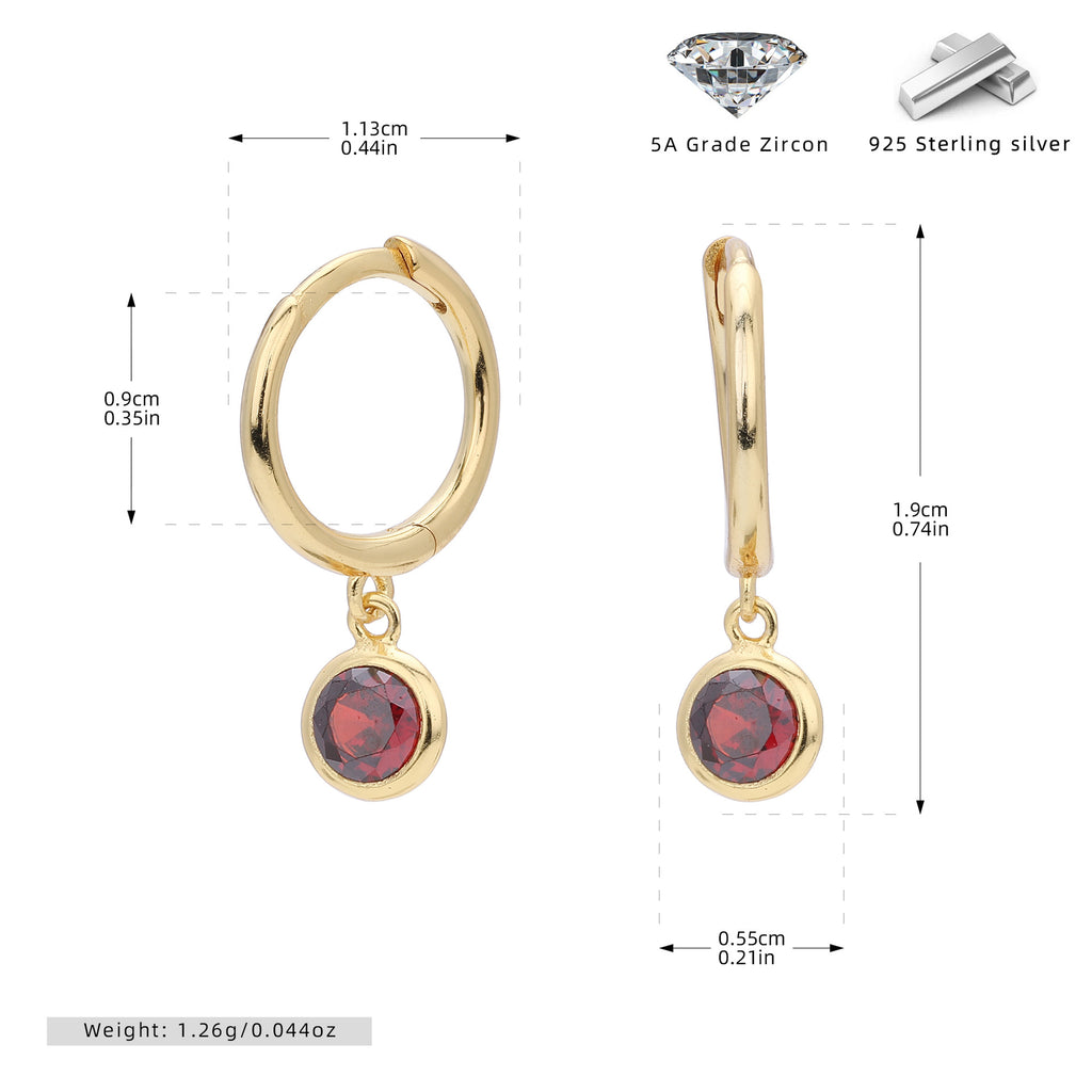 Damen Ohrhänger mit Smoky Zirkon-Anhängern aus hochwertigem 925 Sterling Silber Shop Nory