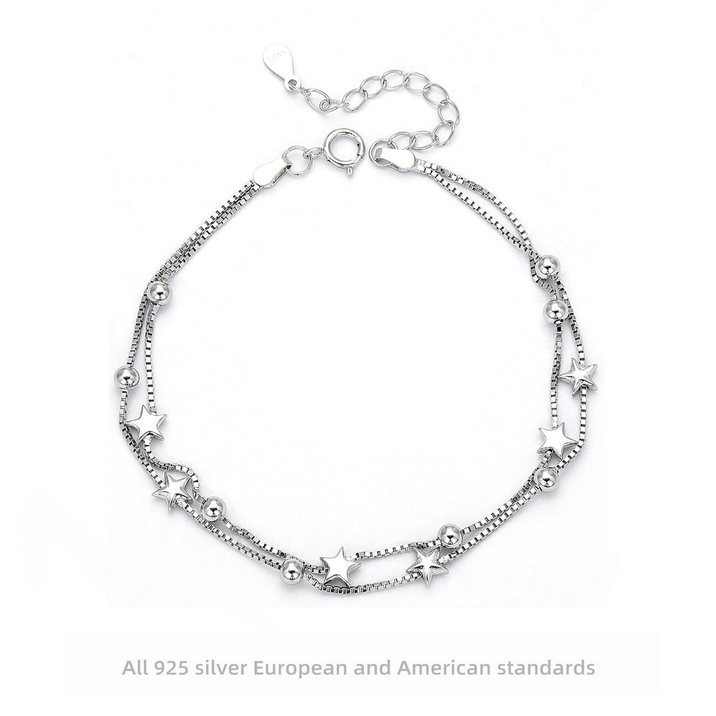 Damen Sterlingsilber Armbänder mit funkelnden Sternen und eleganten Kugeldetails Shop Nory