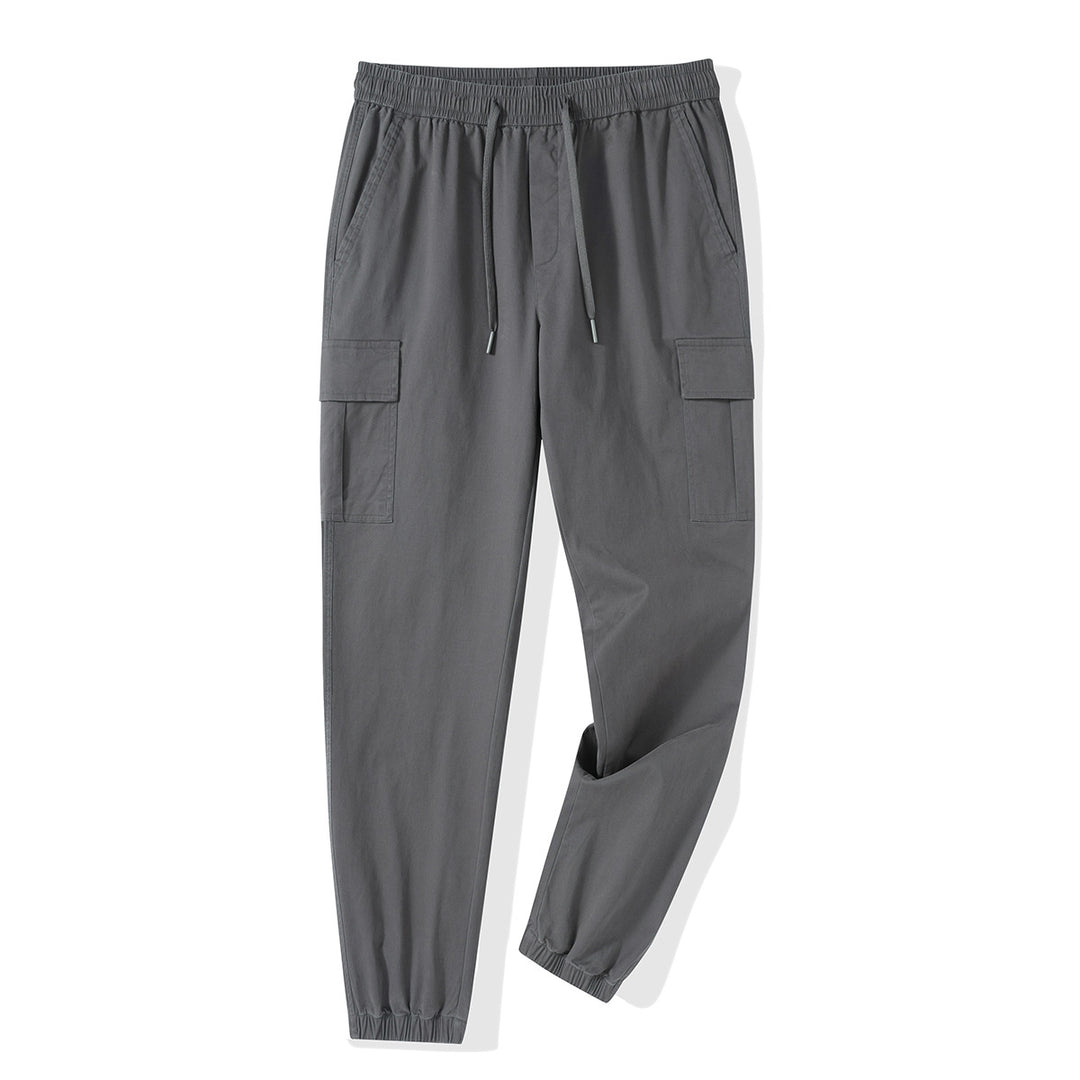 Herren Tapered Cargo-Joggerhose mit Tunnelzugbund, Klappentaschen und elastischem Knöchelabschluss Shop Nory