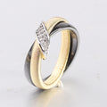Damen Ring mit kunstvollem Design aus hochwertigem Edelstahl und Zirkonia-Besatz Shop Nory