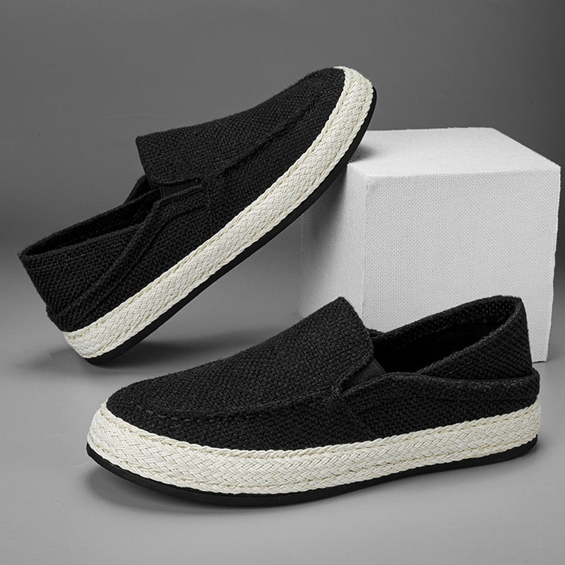 Damen Komfortable Slip-On Freizeitschuhe mit geflochtenem Design