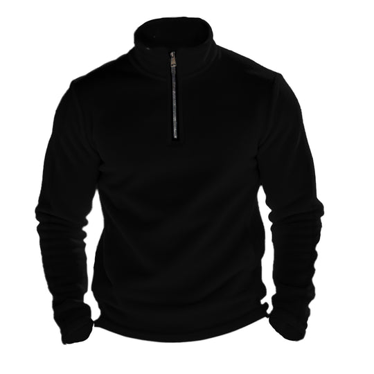 Herren nan funktionaler Fleecepullover mit Halbzip, Stehkragen und Raglanärmeln Shop Nory