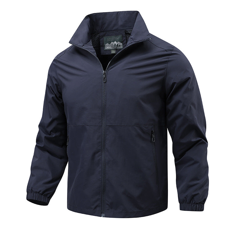 Herren leichte winddichte Übergangsjacke mit hohem Kragen und Reißverschluss Shop Nory