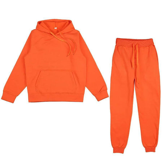 Unisex weiches Lounge-Set mit Oversize-Hoodie, taillenhoher Jogginghose und geripptem Knöchelabschluss Shop Nory