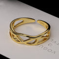 Damen Offener Ring mit modernem, geschwungenem Design Shop Nory