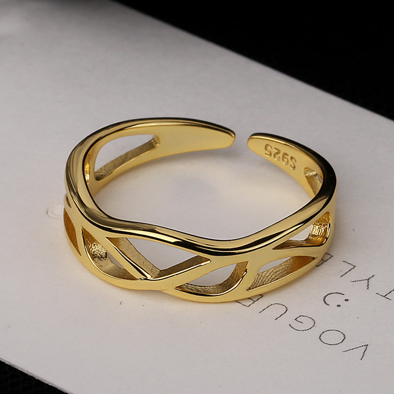 Damen Offener Ring mit modernem, geschwungenem Design Shop Nory