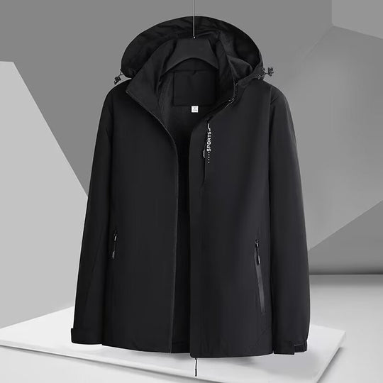Herren Wind- und Wasserabweisende Softshelljacke mit Kapuze, atmungsaktiver Membran und verdecktem Reißverschluss Shop Nory