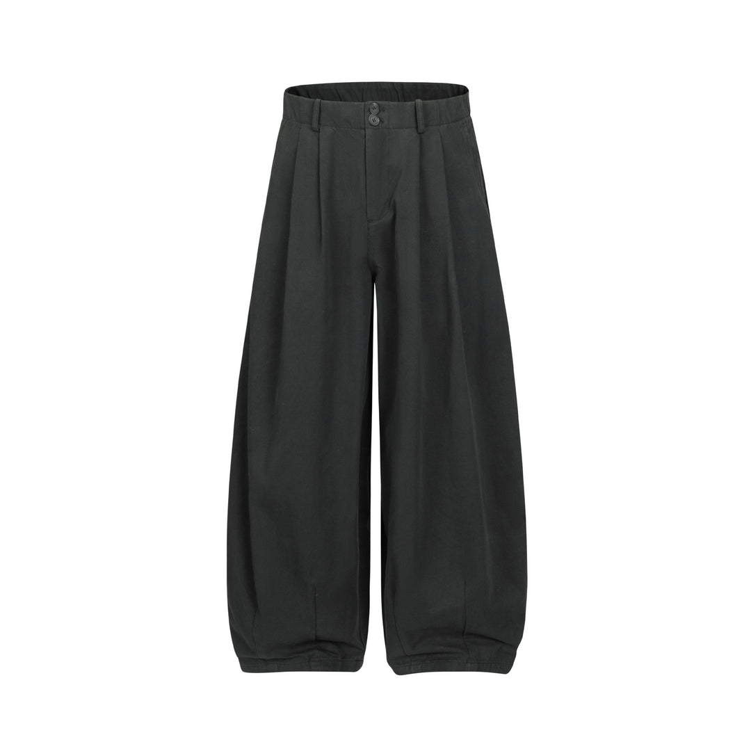 Damen Weite Culotte-Hose mit hoher Taille, Bundfalten und elastischem Knöchelabschluss Shop Nory