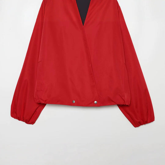 Damen Kurzjacke im Bomberstil mit Kimono-Kragen, Ballonärmeln und elastischem Saum Shop Nory