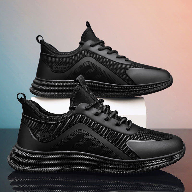 Herren Minimalistischer Urban-Lauftrainer mit gerippter Plateausohle und nahtlosem Mesh-Upper Shop Nory