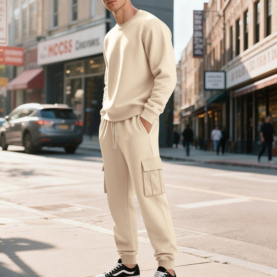Herren Utility-Cargo-Jogger aus French Terry mit Mehrfachklappen & Tunnelzug Shop Nory