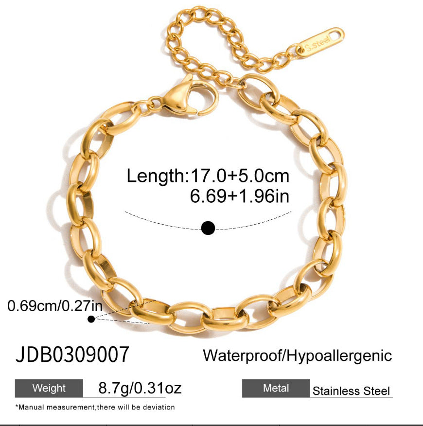 Damen Elegantes und hypoallergenes Armband aus Edelstahl mit Zirkonia Shop Nory