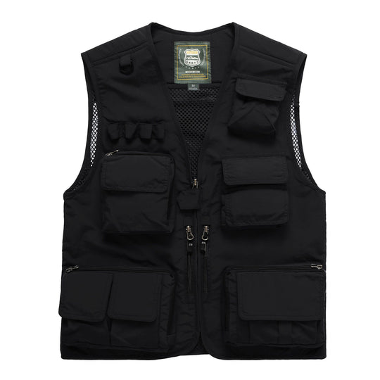 Herren Multifunktionale Utility-Weste mit zahlreichen Taschen und Mesh-Rücken Shop Nory