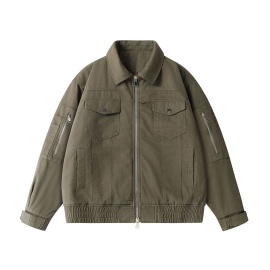 Unisex Urbaner Utility‑Blousonjacke mit Cargo‑Taschen und Zwei‑Wege‑Reißverschluss Shop Nory