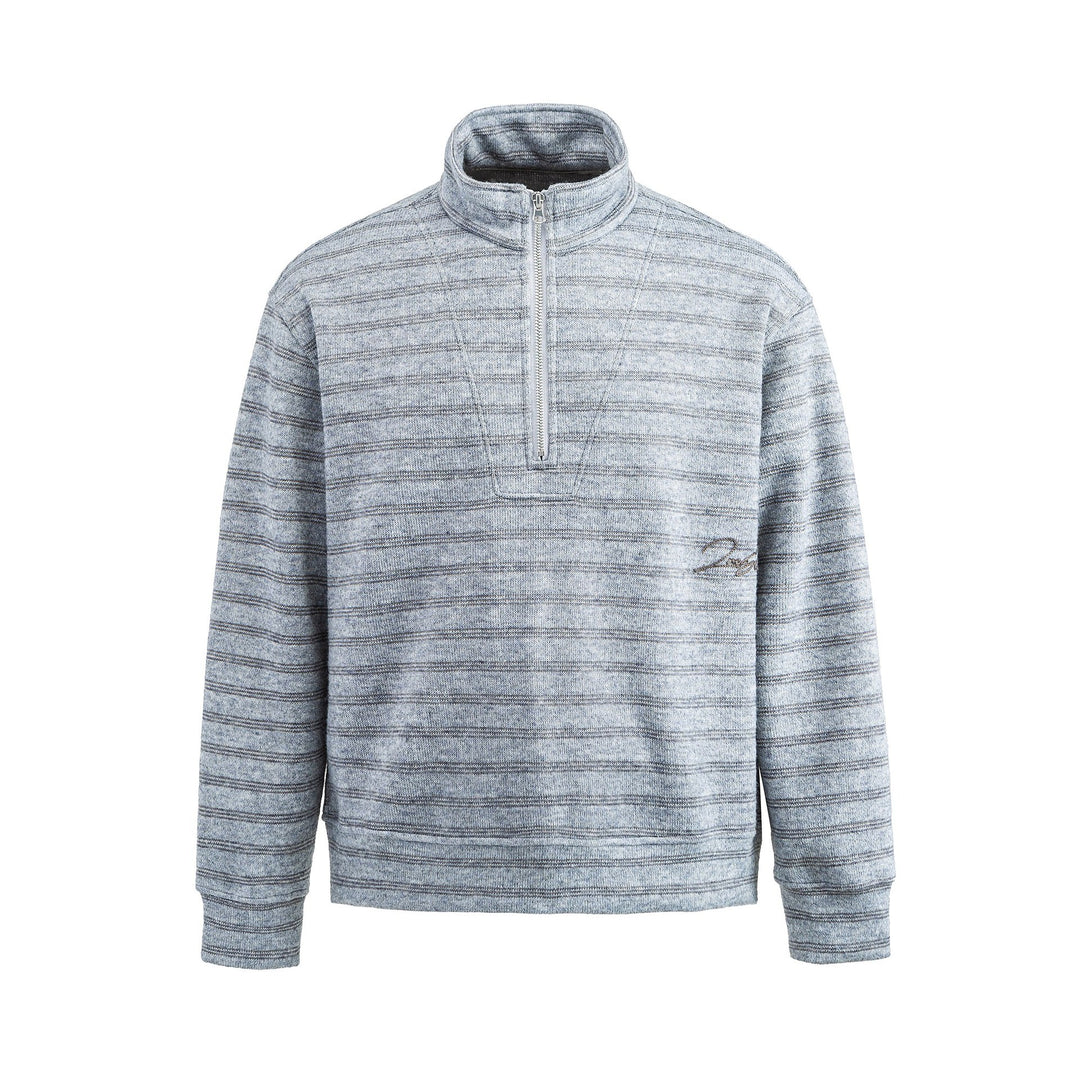 Herren Strukturiertes Halbzip-Strickpullover mit Stehkragen Shop Nory