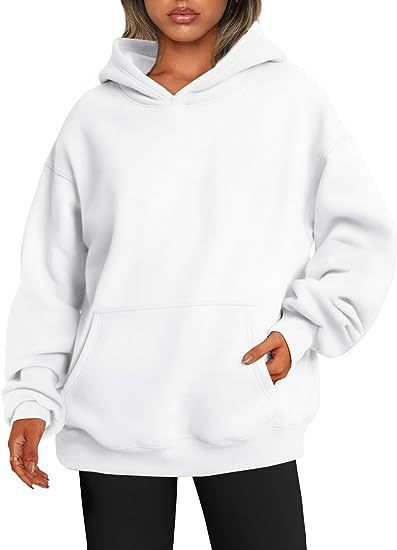 Damen nan Oversize Kapuzenpullover aus weicher Baumwollmischung mit Kängurutasche Shop Nory