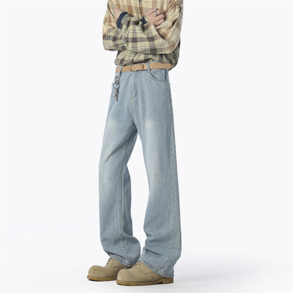 Herren lässige weit geschnittene Denim-Hose Shopnory