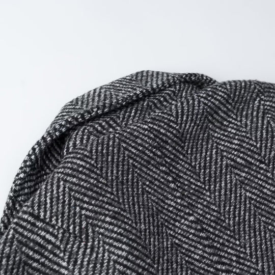 Damen Kurze Doppelreihige Fischgrät-Tweedjacke mit Reverskragen Shop Nory