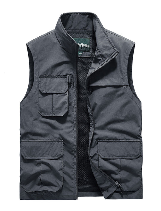 Herren Leichte Reise-Utility-Weste mit Mesh-Innenfutter und Mehrfachtaschen Shop Nory