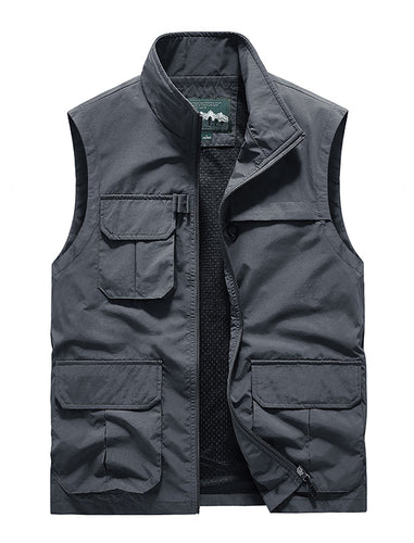 Herren Leichte Reise-Utility-Weste mit Mesh-Innenfutter und Mehrfachtaschen Shop Nory