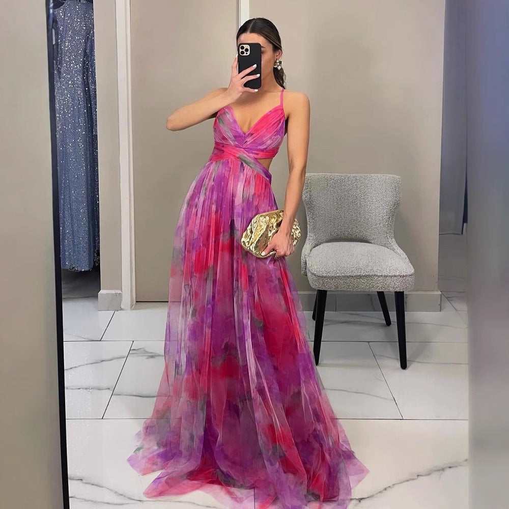Damen Elegantes Maxikleid mit raffinierten Cut-Out-Details und fließendem Design